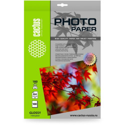 Фотобумага Cactus CS-GA4180100 A4/180г/м2/100л./белый глянцевое для струйной печати