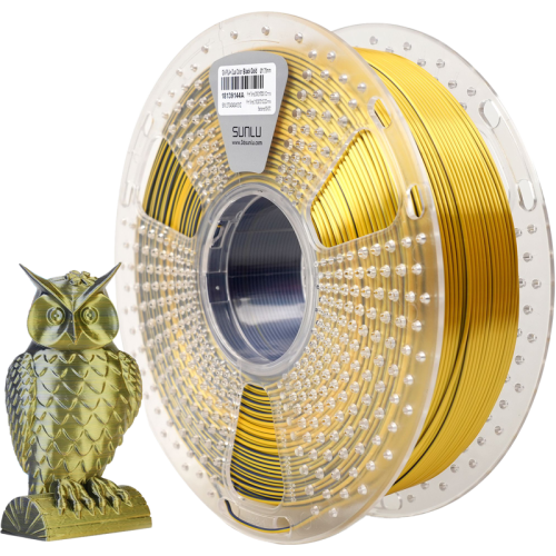 -/ Филамент NVPRINT Silk PLA+  Black/Gold   для 3D печати диаметр 1.75мм  длина 330 метров  масса 1 кг