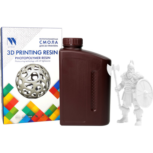 -/ Фотополимерная водовымываемая смола NVPRINT Water Washable Resin White  1 кг