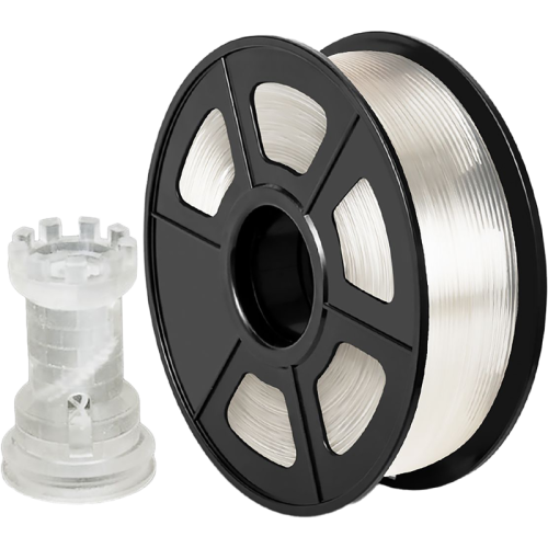 -/ Филамент NVPRINT PLA Transparent  для 3D печати диаметр 1.75мм  длина 330 метров  масса 1 кг