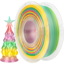 -/ Филамент NVPRINT Silk PLA+ Rainbow 01 для 3D печати диаметр 1.75мм  длина 330 метров  масса 1 кг