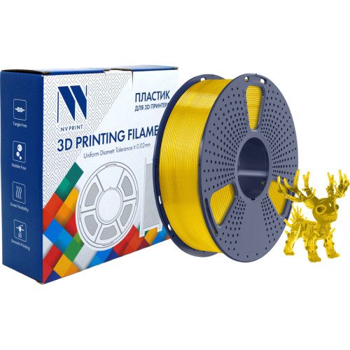 -/ Филамент NVPRINT PLA+ Trasparent Yellow для 3D печати диаметр 1.75мм  длина 330 метров  масса 1 кг