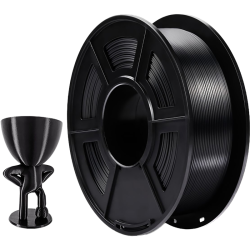 -/ Филамент NVPRINT Silk PLA+ Black для 3D печати диаметр 1.75мм  длина 330 метров  масса 1 кг