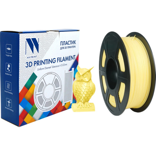 -/ Филамент NVPRINT PLA+ Lemon yellow для 3D печати диаметр 1.75мм  длина 330 метров  масса 1 кг