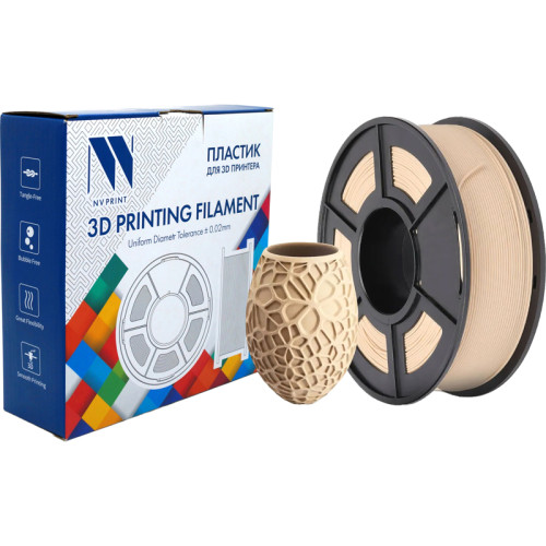 -/ Филамент NVPRINT Wood для 3D печати диаметр 1.75мм  длина 330 метров  масса 1 кг