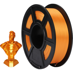 -/ Филамент NVPRINT Silk PLA+ Orange для 3D печати диаметр 1.75мм  длина 330 метров  масса 1 кг