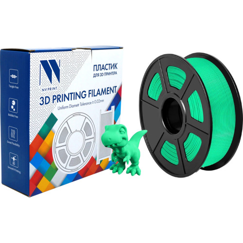-/ Филамент NVPRINT PLA Green для 3D печати диаметр 1.75мм  длина 330 метров  масса 1 кг