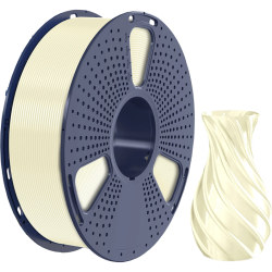 -/ Филамент NVPRINT TPU Silk Cream White для 3D печати диаметр 1.75мм  длина 330 метров  масса 1 кг