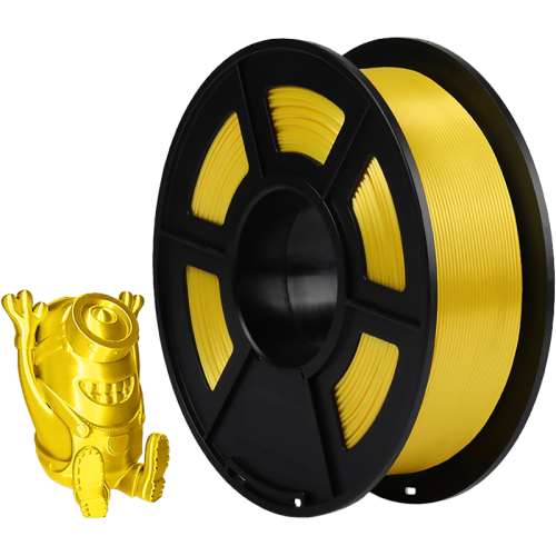 -/ Филамент NVPRINT Silk PLA+ Yellow для 3D печати диаметр 1.75мм  длина 330 метров  масса 1 кг