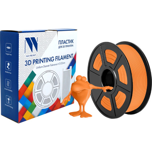 -/ Филамент NVPRINT PLA Matte Orange для 3D печати диаметр 1.75мм  длина 330 метров  масса 1 кг