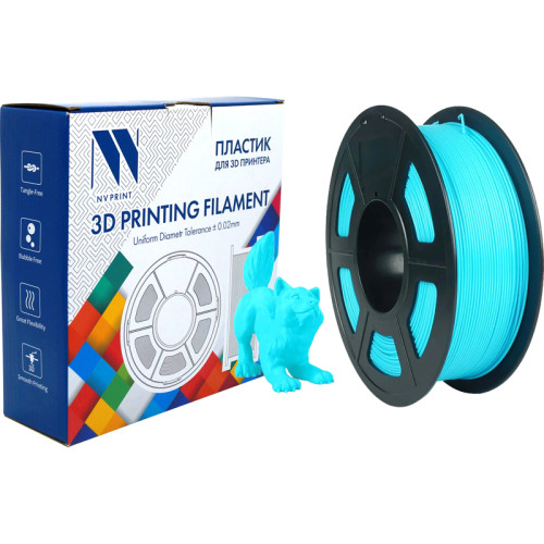 -/ Филамент NVPRINT PETG  Blue Sky для 3D печати диаметр 1.75мм  длина 330 метров  масса 1 кг