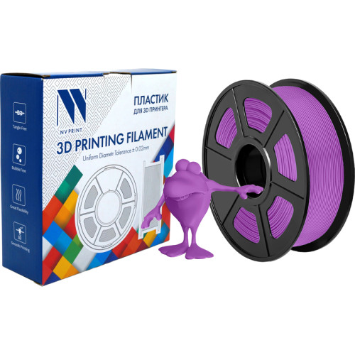 -/ Филамент NVPRINT PLA Matte Purple для 3D печати диаметр 1.75мм  длина 330 метров  масса 1 кг