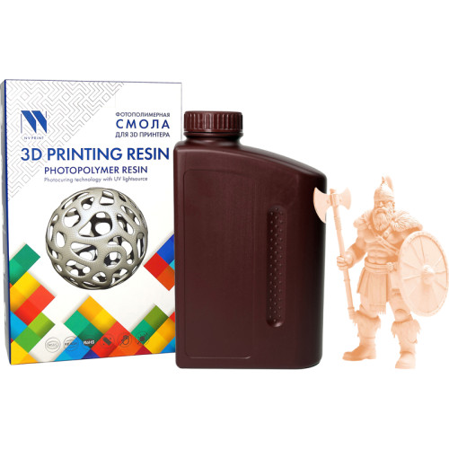 -/ Фотополимерная водовымываемая смола NVPRINT Water Washable Resin Beige  1 кг