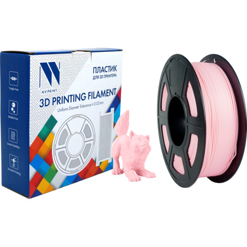 -/ Филамент NVPRINT PETG  Sakura Pink для 3D печати диаметр 1.75мм  длина 330 метров  масса 1 кг