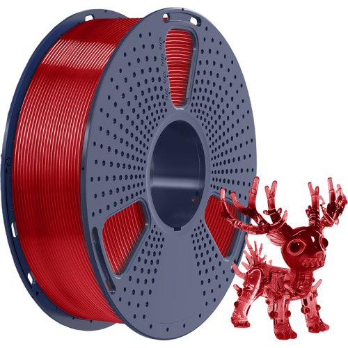 -/ Филамент NVPRINT PLA+ Trasparent Red для 3D печати диаметр 1.75мм  длина 330 метров  масса 1 кг