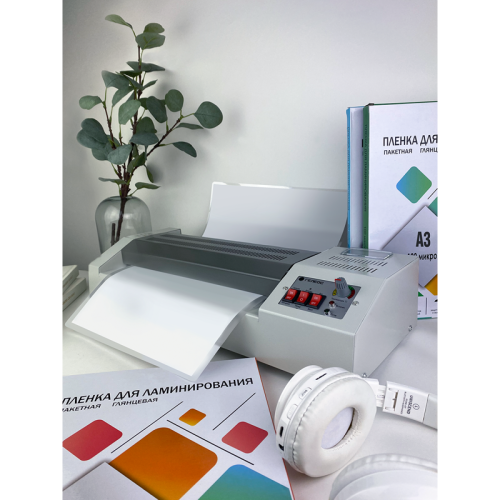 Ламинатор ГЕЛЕОС ЛМ A3 Про, А3, 2х250 (пленка 60-250мкм), 620 мм/мин, 4 вала, реверс, металл. корпус, мах толщина 2мм