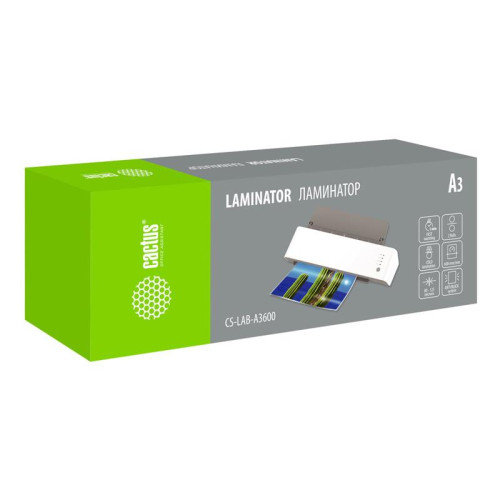 Ламинатор Cactus CS-LAB-A3600 A3 (80-125мкм) 60см/мин (2вал.) хол.лам. лам.фото реверс