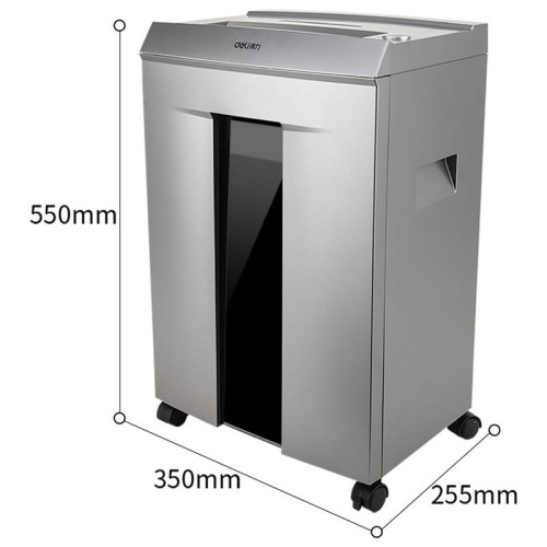 Шредер Deli 9958 серебристый с автоподачей (секр.P-4) фрагменты 10лист. 20лтр. скрепки скобы