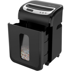 Шредер Cactus CS-SH-G6 черный/серебристый (секр.P-5) фрагменты 16лист. 30лтр. скрепки скобы пл.карты CD