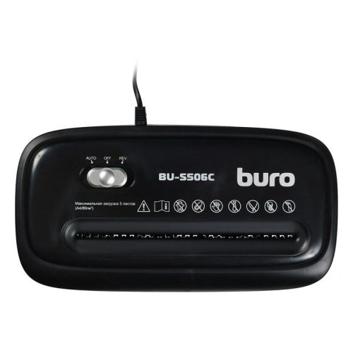 Шредер Buro Home BU-S506C (секр.P-4) фрагменты 5 лист. 12 л, пл.карты