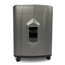 Уничтожитель документов ГЕЛЕОС АП23-5, DIN P-5 (5 ур-нь секр.), фрагмент 1,9х12мм, АВТОПОДАЧА 145 лист (70г/м2), пл.карты/скрепки/скобы, 23 литра