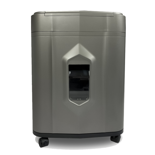 Уничтожитель документов ГЕЛЕОС АП23-5, DIN P-5 (5 ур-нь секр.), фрагмент 1,9х12мм, АВТОПОДАЧА 145 лист (70г/м2), пл.карты/скрепки/скобы, 23 литра