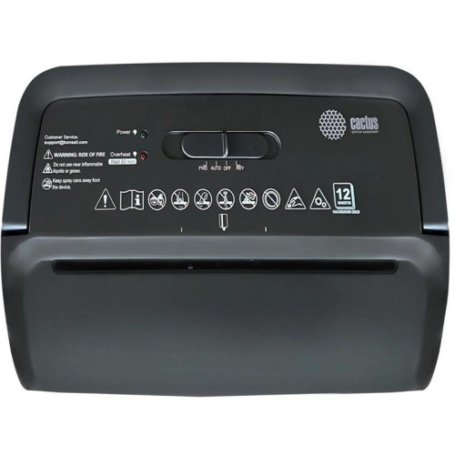 Шредер Cactus CS-SH-E4 (секр.P-4) фрагменты 12лист. 21лтр. скрепки скобы пл.карты