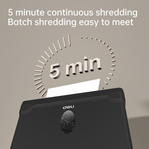 Шредер Deli ET015 с автоподачей (секр.P-4) фрагменты 5 лист. 10 л, пл.карты