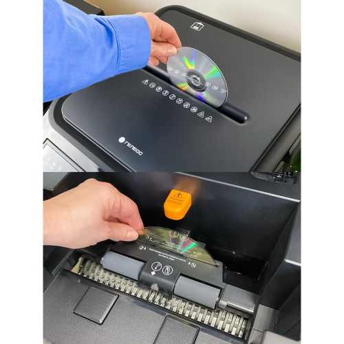 Уничтожитель документов ГЕЛЕОС АП55-4, DIN P-4 (4 ур-нь секр.), фрагмент 3,9х12мм, АВТОПОДАЧА 400 лист  (70г/м2), пл.карты/скрепки/скобы, 55 литров