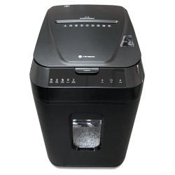 Уничтожитель документов ГЕЛЕОС АП40-4, DIN P-4 (4 ур-нь секр.), фрагмент 3,9х12мм, АВТОПОДАЧА 180 лист  (70г/м2), пл.карты/скрепки/скобы, 37 литров