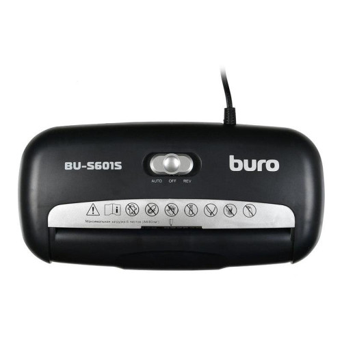 Шредер Buro Home BU-S601S (секр.Р-1) ленты 6 лист. 10 л, пл.карты