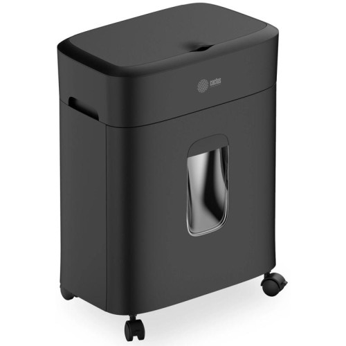 Шредер Cactus CS-SH-D4 черный с автоподачей (секр.P-5) фрагменты 60лист. 15лтр. скрепки скобы пл.карты