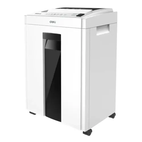 Шредер Deli ET053, DIN P-4, 4х25мм, 16 лст., уничт.: пл.карты, 23 лтр., белый