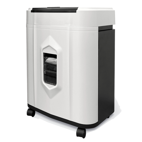 Уничтожитель документов ГЕЛЕОС АП20-5, DIN P-5 (5 ур-нь секр.), фрагмент 1,9х12мм, АВТОПОДАЧА 131 лист (70г/м2), пл.карты/скрепки/скобы, 20 литров