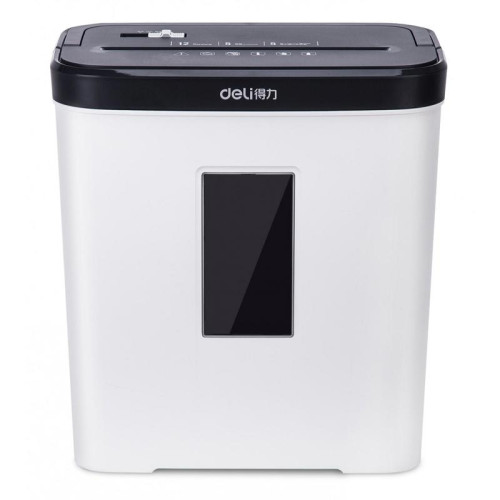 Шредер Deli E9939 (секр.P-4) фрагменты 5 лист. 12 л, скобы