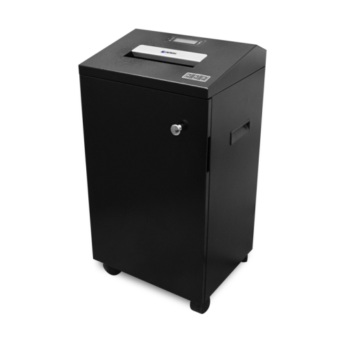 Уничтожитель документов ГЕЛЕОС УО55-7, DIN P-7 (7 ур-нь секр.), фрагмент 0,8х2мм, 8-9 лист (70г/м2), 55 литров