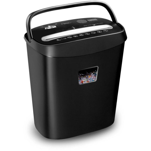 Шредер Cactus CS-SH-P4 черный (секр.P-4) фрагменты 8лист. 15лтр. скрепки скобы пл.карты