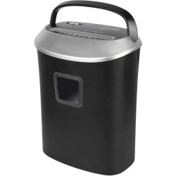 Шредер Cactus CS-SH-P6 черный/серый (секр.P-4) фрагменты 10лист. 21лтр. скрепки скобы пл.карты