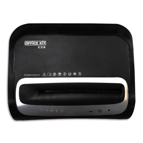 Шредер Office Kit S218 (1,9x13) (секр.P-5) фрагменты 22 лист. 30 л, скрепки/скобы/пл.карты/CD