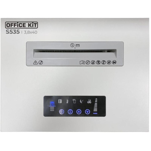 Шредер Office Kit S535 3,8x40 (секр.P-4) фрагменты 35 лист. 50 л, скобы/пл.карты/CD