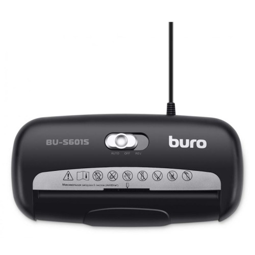 Шредер Buro Home BU-S601S (секр.Р-1) ленты 6 лист. 10 л, пл.карты