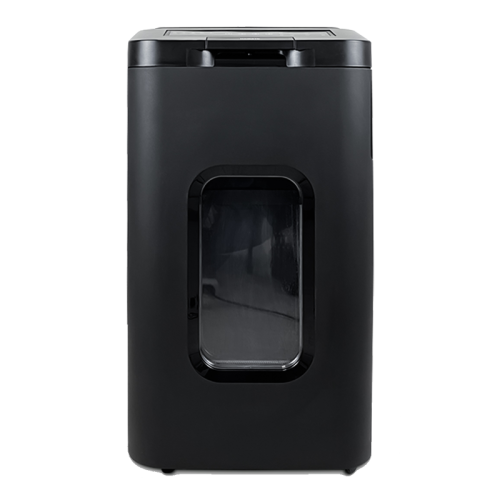 Уничтожитель документов ГЕЛЕОС АП55-4, DIN P-4 (4 ур-нь секр.), фрагмент 3,9х12мм, АВТОПОДАЧА 400 лист  (70г/м2), пл.карты/скрепки/скобы, 55 литров