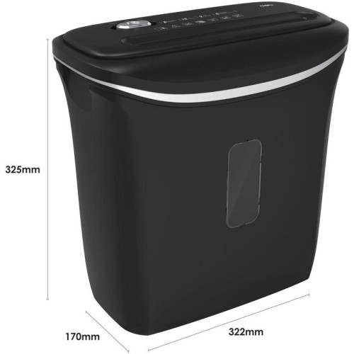 Шредер Deli E9945 (секр.P-4) фрагменты 6 лист. 12 л, скобы/пл.карты