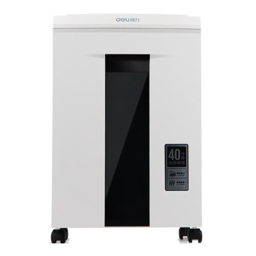 Шредер Deli 9912 (секр.P-5) фрагменты 6 лист. 20 л, скрепки/скобы/пл.карты/CD