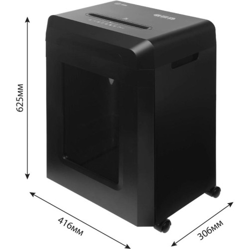 Шредер Cactus CS-SH-G9 черный (секр.P-4) фрагменты 18лист. 30лтр. скрепки скобы пл.карты CD