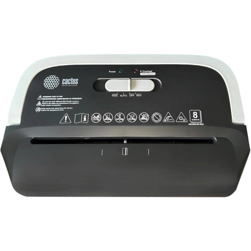 Шредер Cactus CS-SH-C2 черный (секр.P-4) фрагменты 8лист. 13лтр. скрепки скобы пл.карты