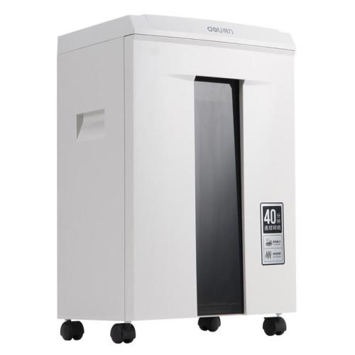 Шредер Deli 9912 (секр.P-5) фрагменты 6 лист. 20 л, скрепки/скобы/пл.карты/CD