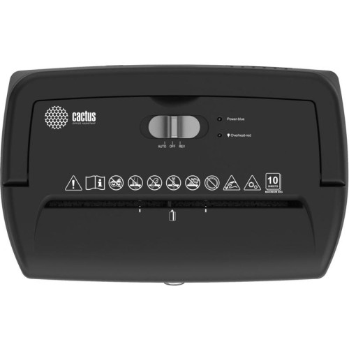Шредер Cactus CS-SH-10-21-5X18 (секр.P-4) перекрестный 10 лист. 21 л, скрепки/скобы/пл.карты
