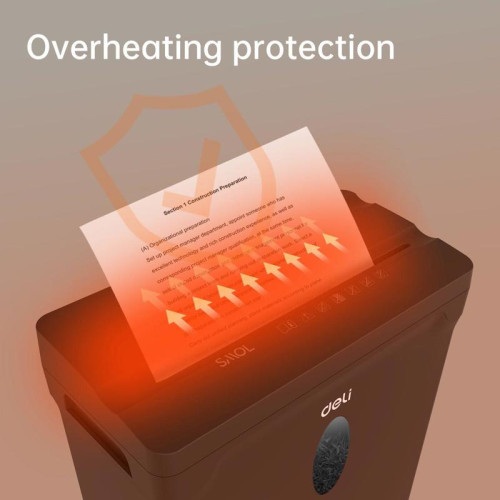 Шредер Deli ET014 с автоподачей (секр.P-4) фрагменты 5 лист. 10 л, пл.карты