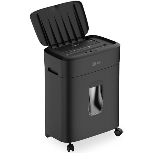 Шредер Cactus CS-SH-D4 черный с автоподачей (секр.P-5) фрагменты 60лист. 15лтр. скрепки скобы пл.карты